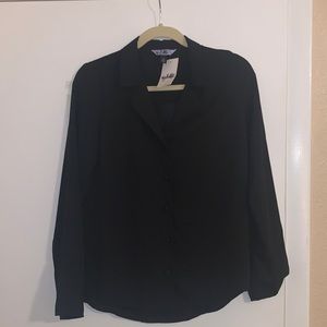 Black button down blouse